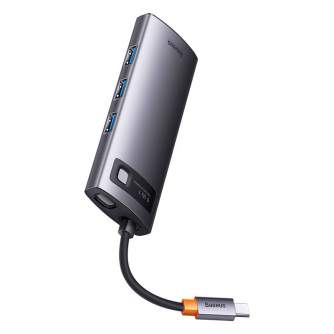 Новые товары - Hub 6in1 Baseus Metal Gleam Series, USB-C to 3x USB 3.0 + USB-C PD + microSD/SD WKWG030213 - быстрый заказ от пр