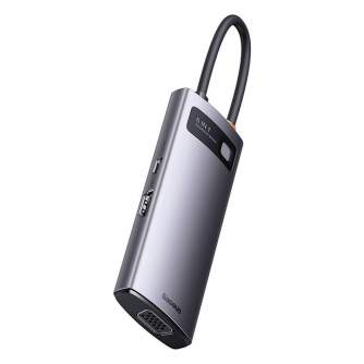 Новые товары - Hub 6in1 Baseus Metal Gleam Series, USB-C to 3x USB 3.0 + HDMI + USB-C PD + VGA WKWG030013 - быстрый заказ от про