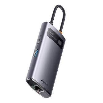 Sortimenta jaunumi - Hub 4in1 Baseus Metal Gleam Series, USB-C to 3x USB 3.0 + Ethernet RJ45 WKWG070113 - ātri pasūtīt no ražotāja