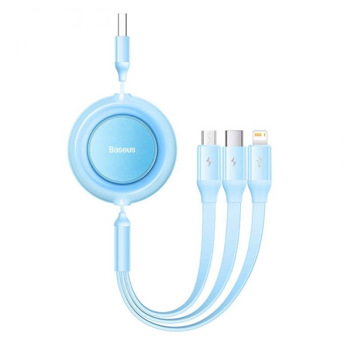 Discontinued - Baseus Bright Mirror 2, USB 3-in-1 cable for micro USB / USB-C / Lightning 