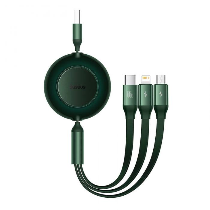 Kabeļi - Baseus Bright Mirror 3, USB 3-in-1 cable for micro USB / USB-C / Lightning - быстрый заказ от производителя