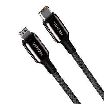 Discontinued - USB-C to Lightning Cable Vipfan P03 1,5m, Power Delivery (black) CB-P3