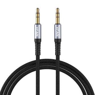 Audio vadi, adapteri - Cable Vipfan L11 mini jack 3.5mm AUX, 1m, gold plated (grey) L11 - быстрый заказ от производителя