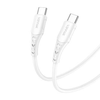 Discontinued - USB-C to USB-C cable Vipfan P05, 60W, PD, 1m (white) P05-1m