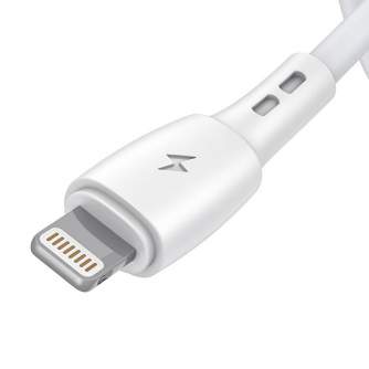 Discontinued - USB to Lightning cable Vipfan Racing X05, 3A, 2m (white) X05LT-2m-white