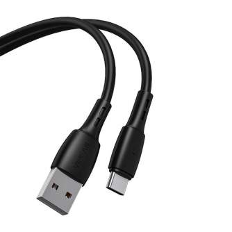 Discontinued - USB to USB-C cable Vipfan Racing X05, 3A, 1m (black) X05TC-1m-black