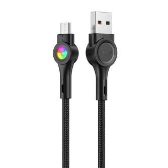 Kabeļi - USB to Micro USB cable Vipfan Colorful X08, 3A, 1.2m (black) X08MK - быстрый заказ от производителя