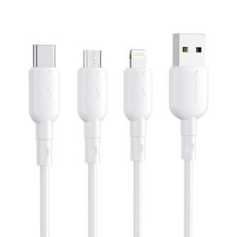 Discontinued - USB to Lightning cable Vipfan Colorful X11, 3A, 1m (white) X11LT-white