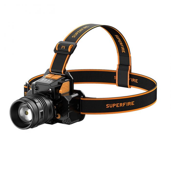 Vairs neražo - Headlight Superfire HL58, 350lm, USB HL58