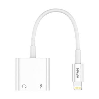 Audio vadi, adapteri - Cable Vipfan L09 Lightning to 2x Lightning 10cm (white) L09 - быстрый заказ от производителя