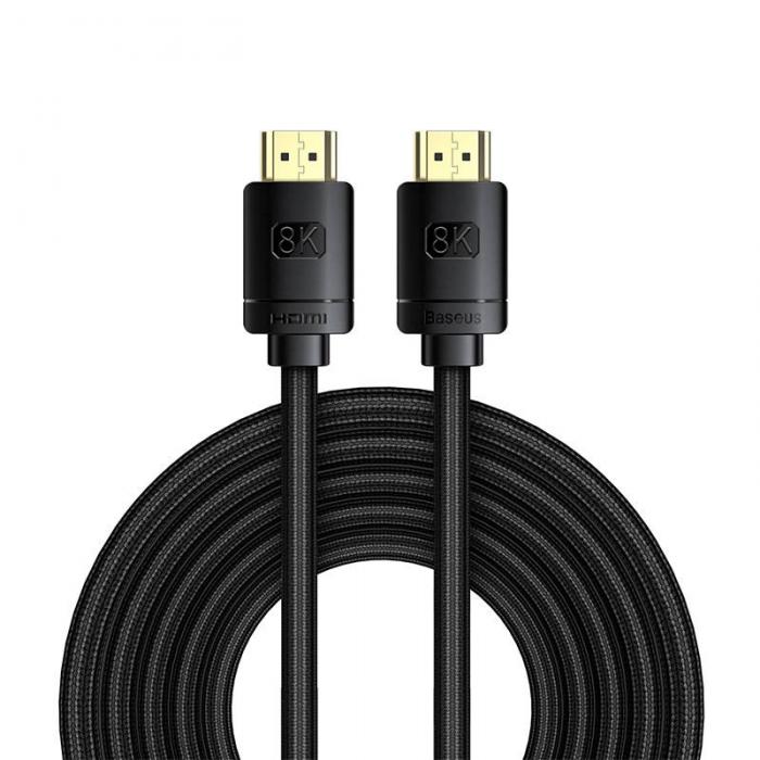 Video vadi, kabeļi - HDMI to HDMI cable Baseus High Definition 5m, 8K (black) WKGQ040201 - быстрый заказ от производителя