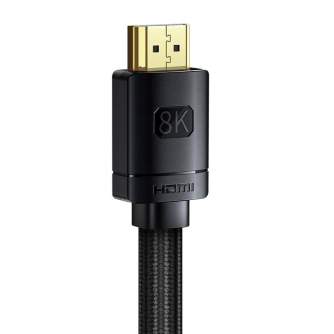 Video vadi, kabeļi - HDMI to HDMI cable Baseus High Definition 5m, 8K (black) WKGQ040201 - ātri pasūtīt no ražotāja