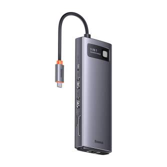 Новые товары - Hub 9in1 Baseus Metal Gleam Series, USB-C to 2x USB 3.0 + 2x HDMI + USB 2.0 + USB-C PD + Ethernet RJ45 + microSD/