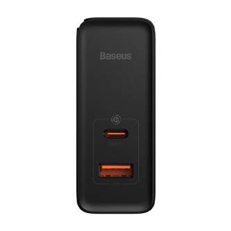 Wall charger - Wall charger Baseus GaN USB-C + USB, 100W + 1m cable (black) CCGP090201 - quick order from manufacturer