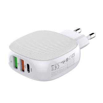 Кабели - Wall charger LDNIO A3510Q, 2x USB + USB-C, PD + QC 3.0, 32W (white) A3510Q EU - быстрый заказ от производителя