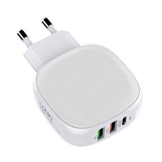 Kabeļi - Wall charger LDNIO A3510Q, 2x USB + USB-C, PD + QC 3.0, 32W (white) A3510Q EU - ātri pasūtīt no ražotāja