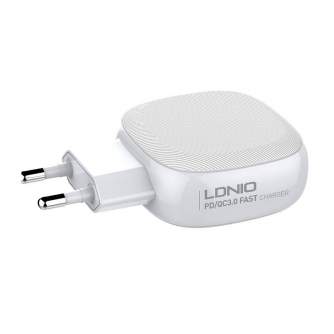 Kabeļi - Wall charger LDNIO A3510Q, 2x USB + USB-C, PD + QC 3.0, 32W (white) A3510Q EU - ātri pasūtīt no ražotāja