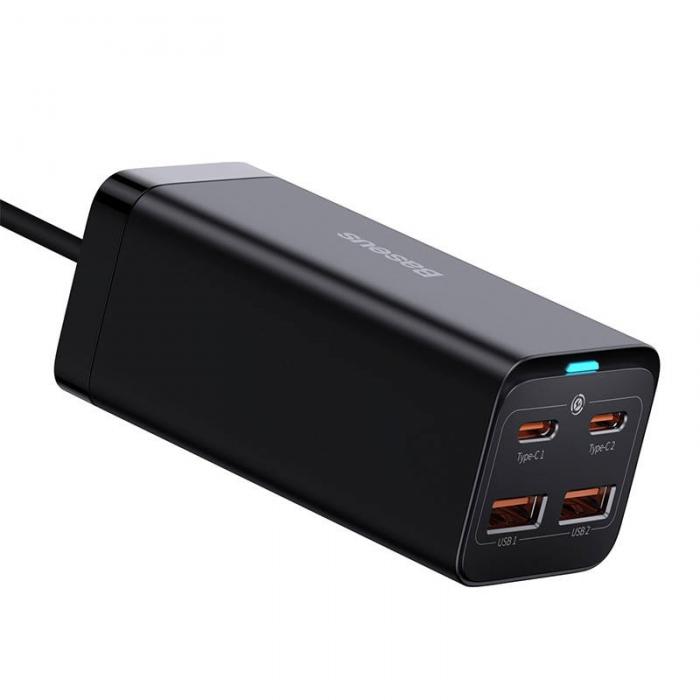 Wall charger - Baseus GaN3 Pro wall charger 2xUSB-C + 2xUSB, 100W (black) CCGP000101 - quick order from manufacturer