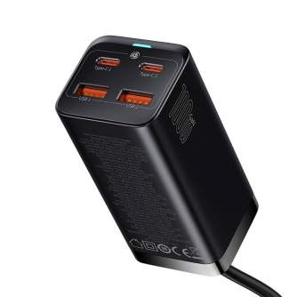 Wall charger - Baseus GaN3 Pro wall charger 2xUSB-C + 2xUSB, 100W (black) CCGP000101 - quick order from manufacturer