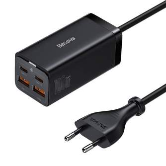 Кабели - Baseus GaN3 Pro wall charger 2xUSB-C + 2xUSB, 100W (black) CCGP000101 - быстрый заказ от производителя