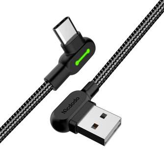 Cables - USB to USB-C cable Mcdodo CA-5280 LED, 0.5m (black) CA-5280 - quick order from manufacturer