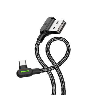 Cables - USB to USB-C cable Mcdodo CA-5280 LED, 1.2m (black) CA-5281 - quick order from manufacturer