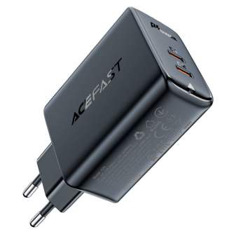 Wall charger - Wall charger Acefast A29 PD50W GAN 2x USB-C 50W (black) A29 black - quick order from manufacturer