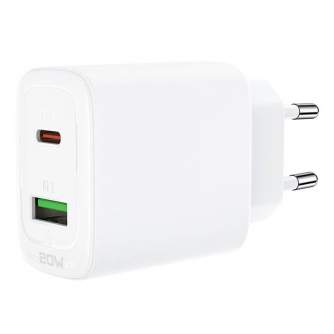 Wall charger - Wall Charger Acefast A25, USB + USB-C, PD 20W (white) A25 - quick order from manufacturer