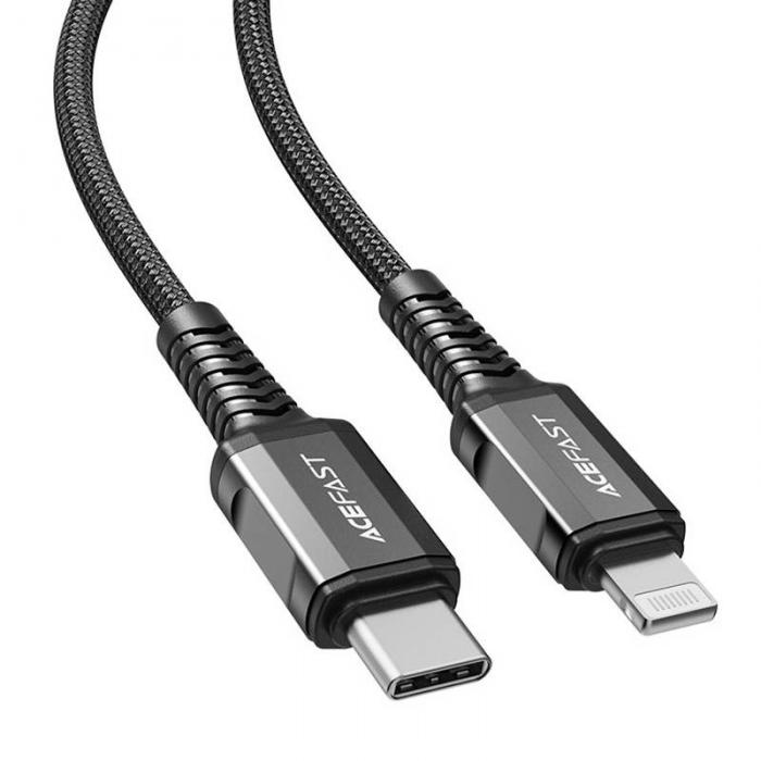 Kabeļi - Cable USB-C to Lightning Acefast C1-01, 1.2m (black) C1-01 - ātri pasūtīt no ražotāja