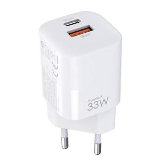 Wall charger - Wall Charger Choetech, 33W, PD5006 A+C dual port (white) PD5006-EU-WH - quick order from manufacturer