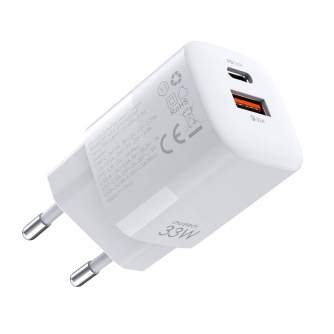 Wall charger - Wall Charger Choetech, 33W, PD5006 A+C dual port (white) PD5006-EU-WH - quick order from manufacturer