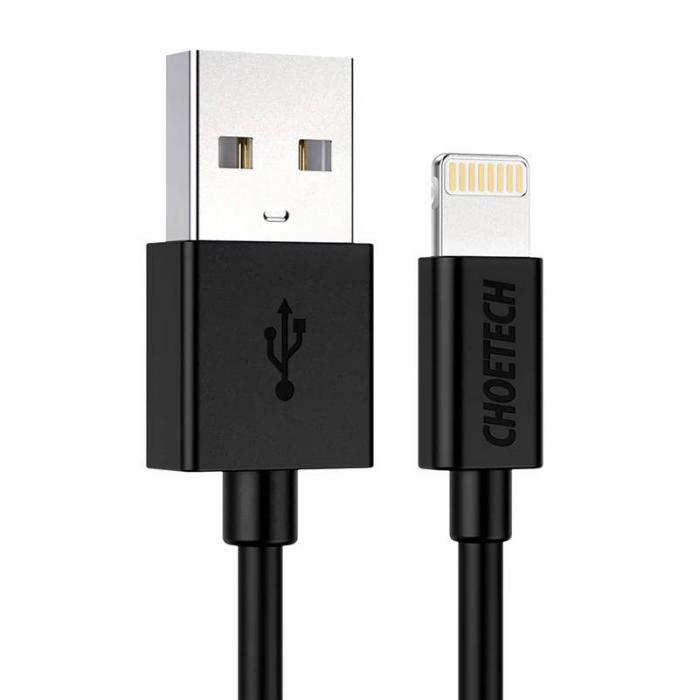 Kabeļi - USB to Lightning cable Choetech IP0026,1.2m (black) IP0026 - быстрый заказ от производителя