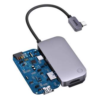 Новые товары - Hub 4in1 Baseus PadJoy Series USB-C to USB 3.0 + HDMI + USB-C PD + jack 3.5mm (Grey) WKWJ000013 - быстрый заказ о