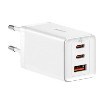 Кабели - Wall charger Baseus GaN5 Pro 2xUSB-C + USB, 65W (white) CCGP120202 - быстрый заказ от производителя