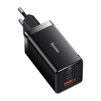 Mobilo tālruņu, planšetdatoru, GPS lādētāji - Wall charger Baseus GaN5 Pro 2xUSB-C + USB, 65W (black) CCGP120201 - ātri pasūtīt no ražotāja