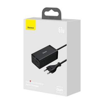 Wall charger - Wall charger Baseus GaN5 Pro 2xUSB-C + USB + HDMI, 67W (black) CCGP110201 - quick order from manufacturer