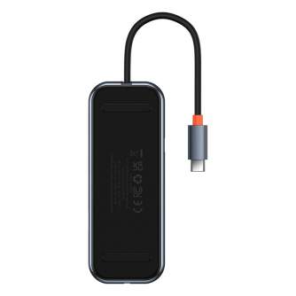 Sortimenta jaunumi - Hub 5in1 Baseus AcmeJoy series USB-C to 2xUSB 3.0 + USB 2.0 + USB-C PD + RJ45 (dark grey) WKJZ010113 - ātri pasūtīt no ražotāja