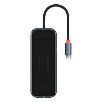 Новые товары - Hub 5in1 Baseus AcmeJoy series USB-C to 2xUSB 3.0 + USB 2.0 + USB-C PD + HDMI (dark grey) WKJZ010213 - быстрый за