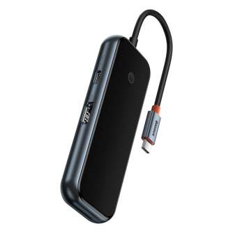 Новые товары - Hub 5in1 Baseus AcmeJoy series USB-C to 2xUSB 3.0 + USB 2.0 + USB-C PD + HDMI (dark grey) WKJZ010213 - быстрый за