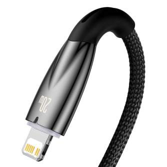 Kabeļi - USB-C cable for Lightning Baseus Glimmer Series, 20W, 1m (Black) CADH000001 - ātri pasūtīt no ražotāja