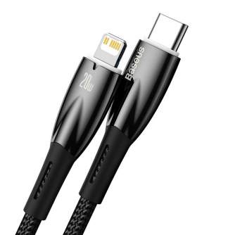 Кабели - USB-C cable for Lightning Baseus Glimmer Series, 20W, 1m (Black) CADH000001 - быстрый заказ от производителя