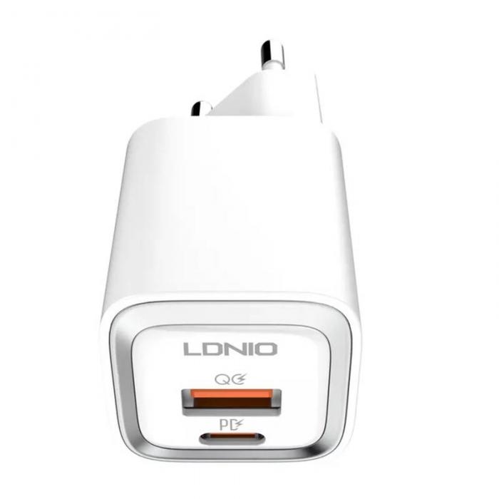 Кабели - MFi wall charger LDNIO A2318M, USB-C+USB, USB-C to Lightning 20W A2318M EU - быстрый заказ от производителя