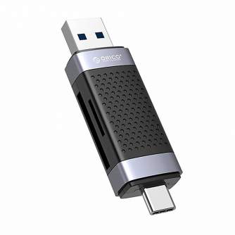 Atmiņas kartes - Картридер Orico CD2D-AC2-BK-EP TF/SD для карт памяти, USB + USB-C (черный) - быстрый заказ от производителя