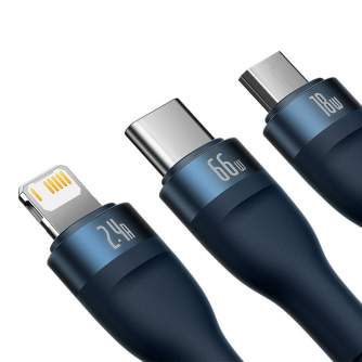 Discontinued - 3in1 USB cable Baseus USB 3in1 Baseus Flash Series, USB-C + Micro + Lightning 