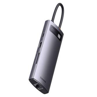 Sortimenta jaunumi - Hub 8in1 Baseus StarJoy Series, USB-C to 3x USB 3.1 + HDMI + USB-C PD + RJ45 + microSD/SD WKWG080213 - ātri pasūtīt no ražotāja