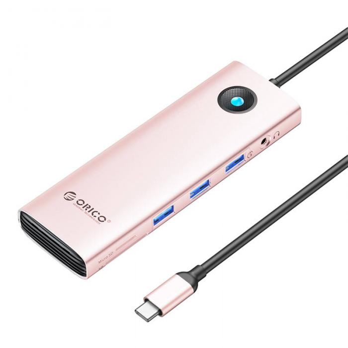 New products - ORICO Type-C 10in1 HUB Multifunction Docking Station (rose gold) PW11-10P-RG-EP - quick order from manufacturer