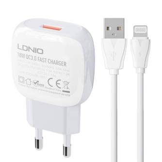 Vairs neražo - Wall charger LDNIO A1306Q 18W + Lightning cable A1306Q Lightning