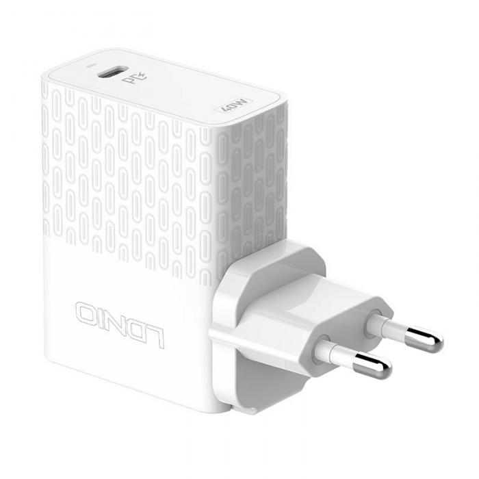 Telefonų, planšetinių kompiuterių ir GPS įkrovikliai - Wall charger LDNIO A1405C USB-C 40W + USB-C - Lightning cable A1405C Type