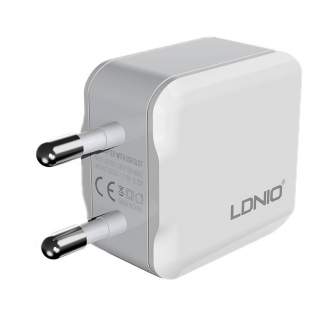 Telefonų, planšetinių kompiuterių ir GPS įkrovikliai - Wall charger LDNIO A2201 2USB + Lightning cable A2201 Lightning - быстрый