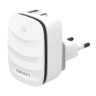 Wall charger - Wall charger LDNIO A2425C USB, USB-C + Lightning cable A2425C Lightning - quick order from manufacturer